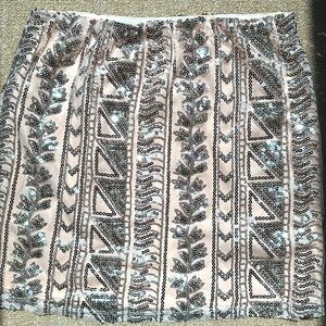 Pink sequin sparkle skirt - size L - Charlotte Russe